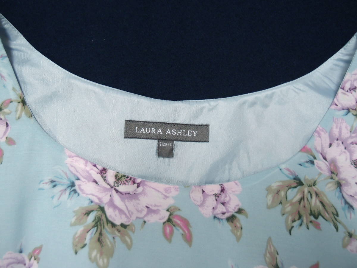 ローラアシュレイ ASHLEY LAURA ワンピース 花柄ワンピース 美品LAURA