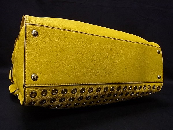 1円 □新品同様□ MICHAEL KORS マイケルコース ロゴ レザー ゴールド 