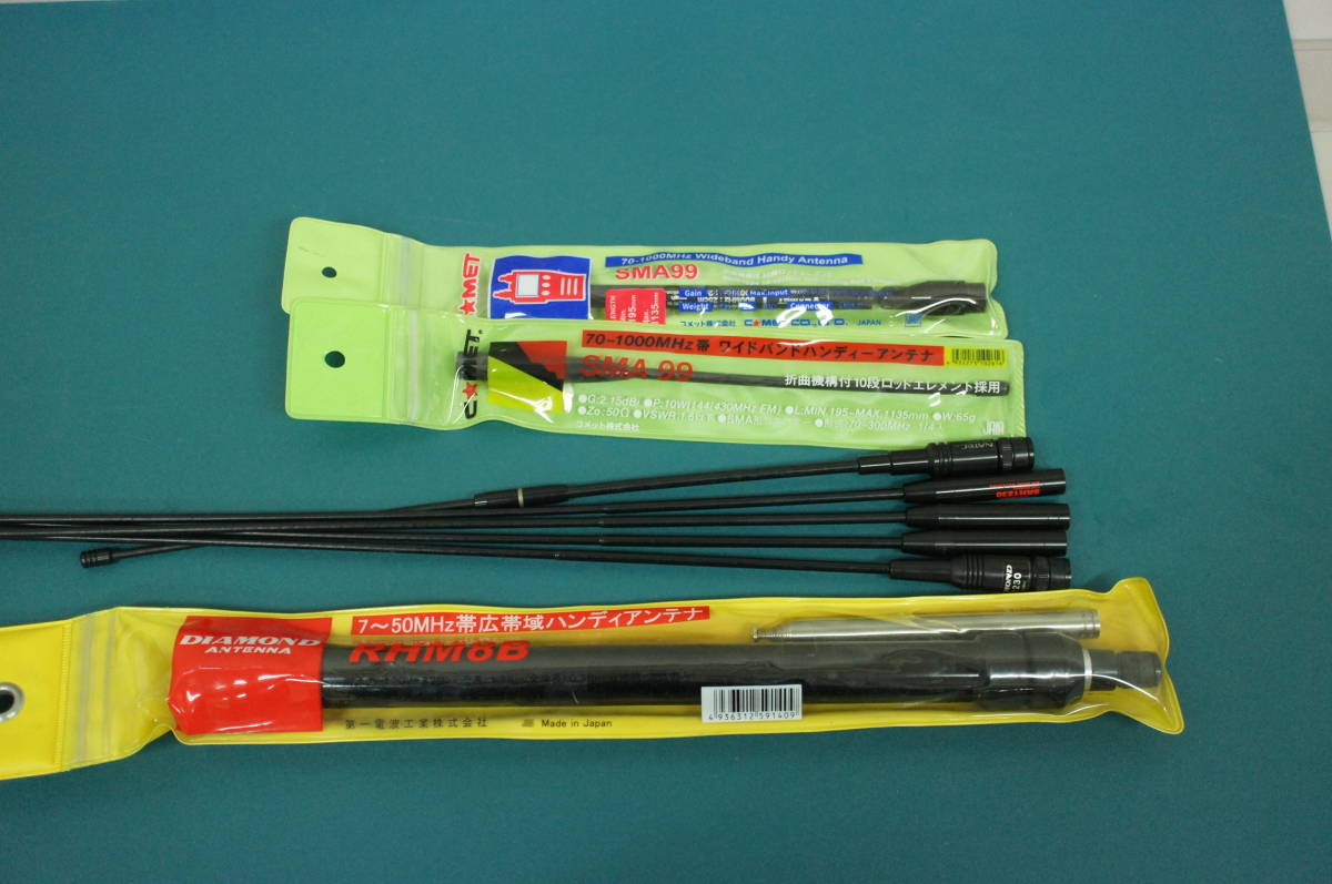 アマチュア無線 アンテナセット RHM8B 7~50MHz帯広帯域ハンディ
