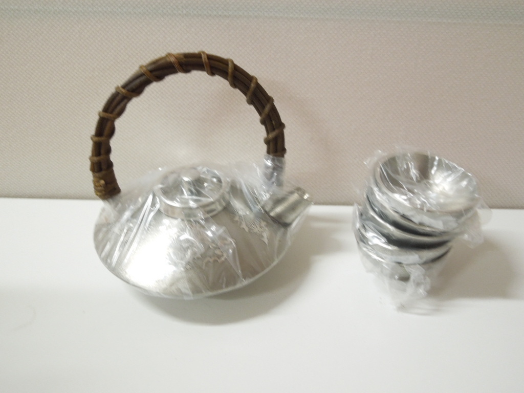 中国 花梨葡萄木瘤木 茶托 五客 煎茶道具 M R6739E