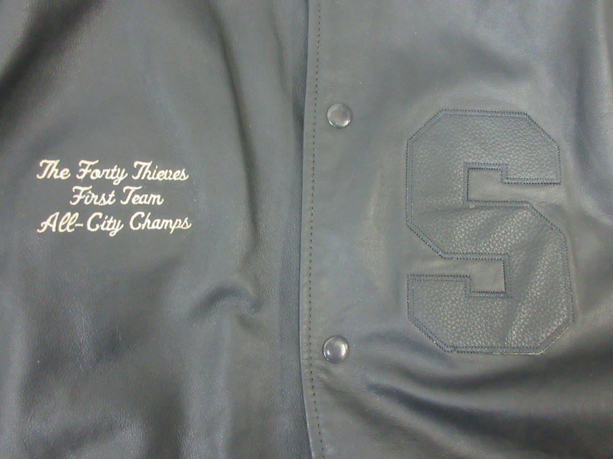 04AW シュプリーム SUPREME ARC LOGO LEATHER VARSITY JACKET 