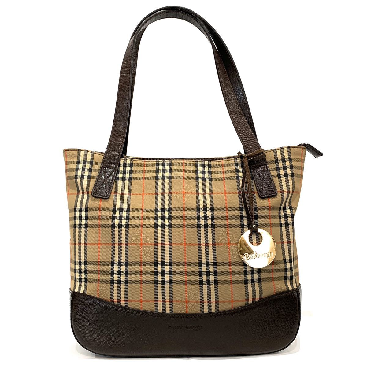 美品!!BURBERRYS バーバリー チャーム付き ハンドバッグ ノバ 美品!!BURBERRYS バーバリー チャーム付き ハンドバッグ ノバ