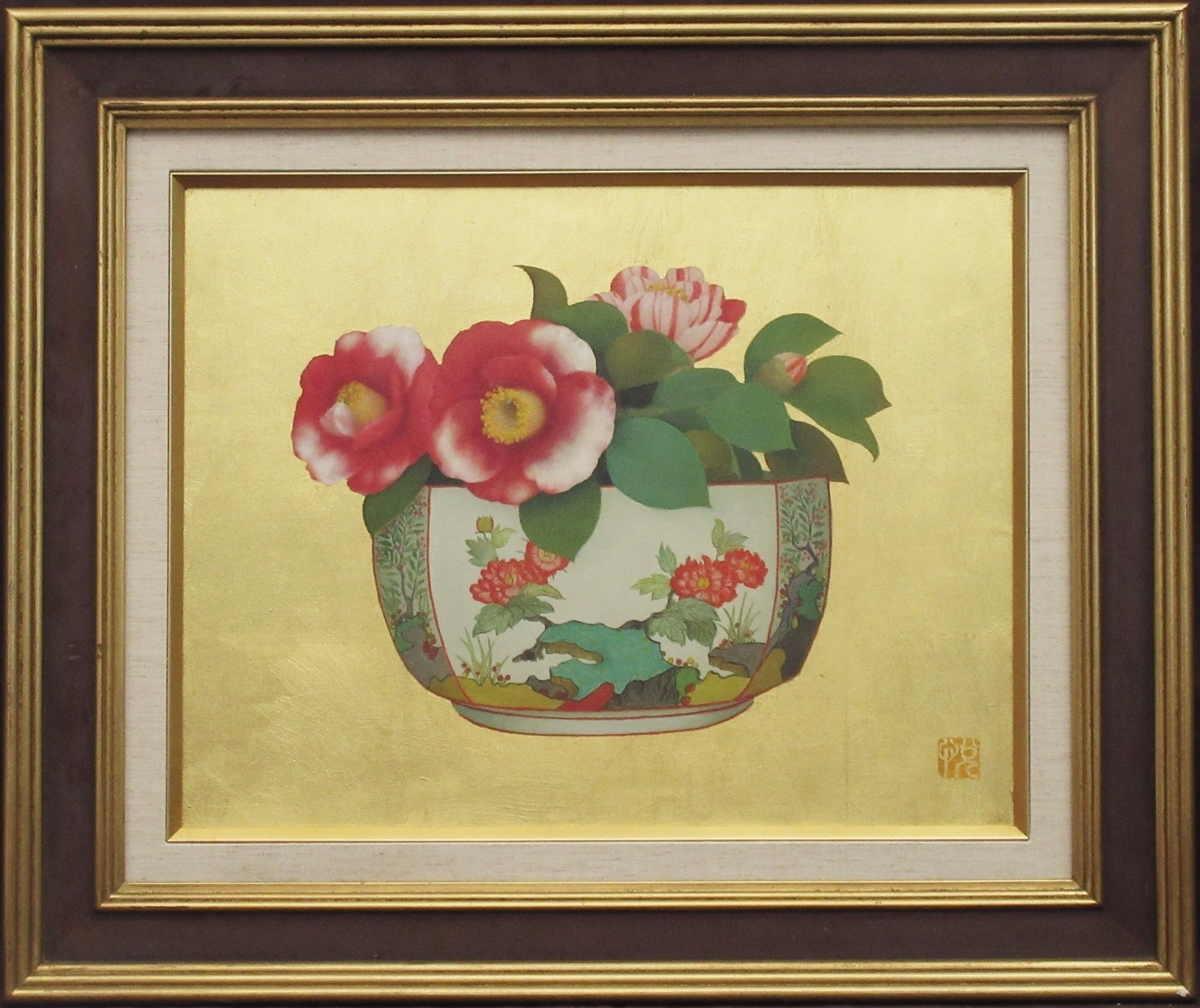 お得，高品質 真作 黒田 悦子 先生 椿彩壷 6F 油彩画(静物画)｜売買されたオークション情報、yahooの商品情報をアーカイブ公開 - オークファン 静物画