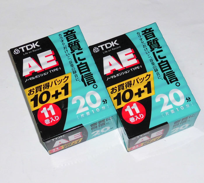 送料無料 未開封 TDK カセットテープ AE 20分11巻パック [AE-20X11G]×