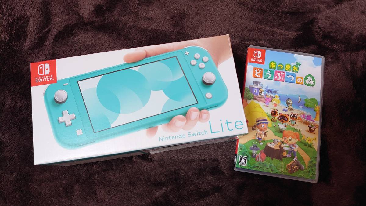 中古美品 Nintendo Switch Lite スイッチライト ターコイズ ターコイズ Switch Nintendo Lite あつまれ lite どうぶつの森 switch