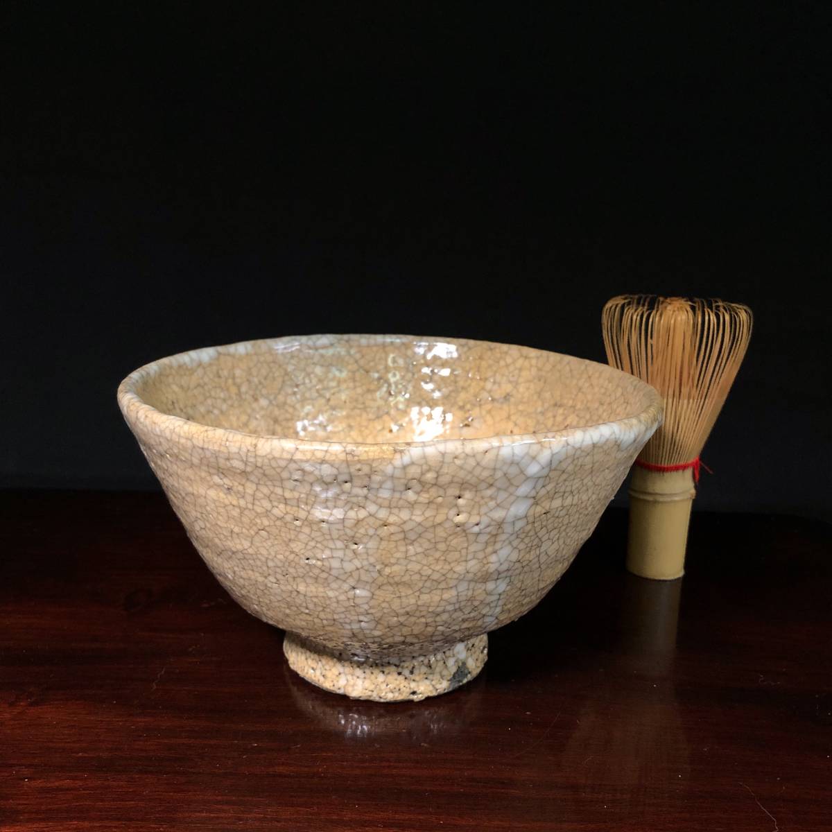 ☆茶道具 / 抹茶碗『唐津 井戸 梅花皮茶碗 (直径12.5cm / 木箱入り』※検)