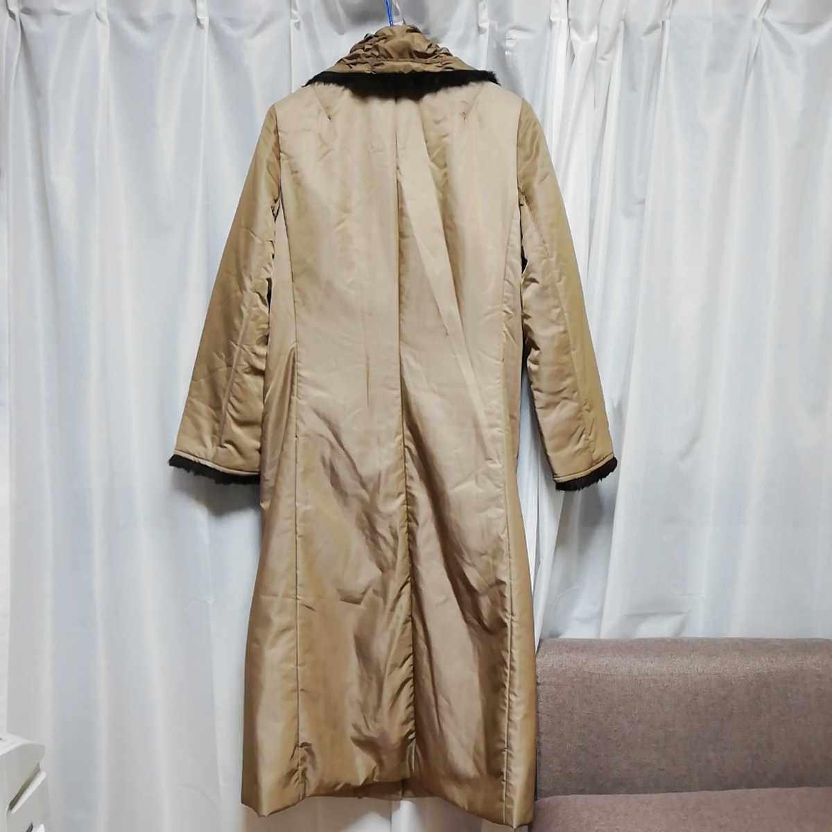 伊太利屋 ロゴ入り 公式通販 Aライン 9号 ダウンコート ロング丈 裏地