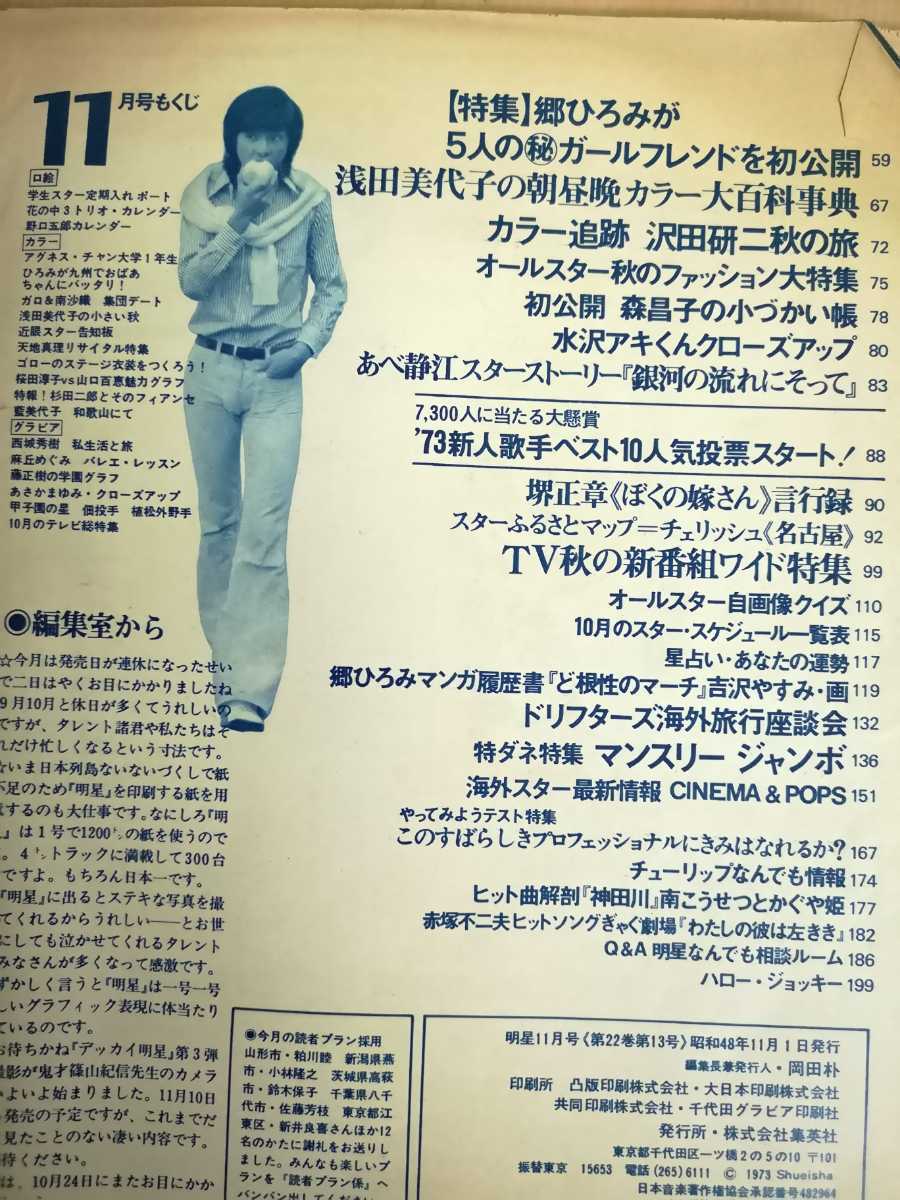 昭和レトロ】明星付録 あべ静江(撮影:篠山紀信)&THE TULIP ポスター 眩
