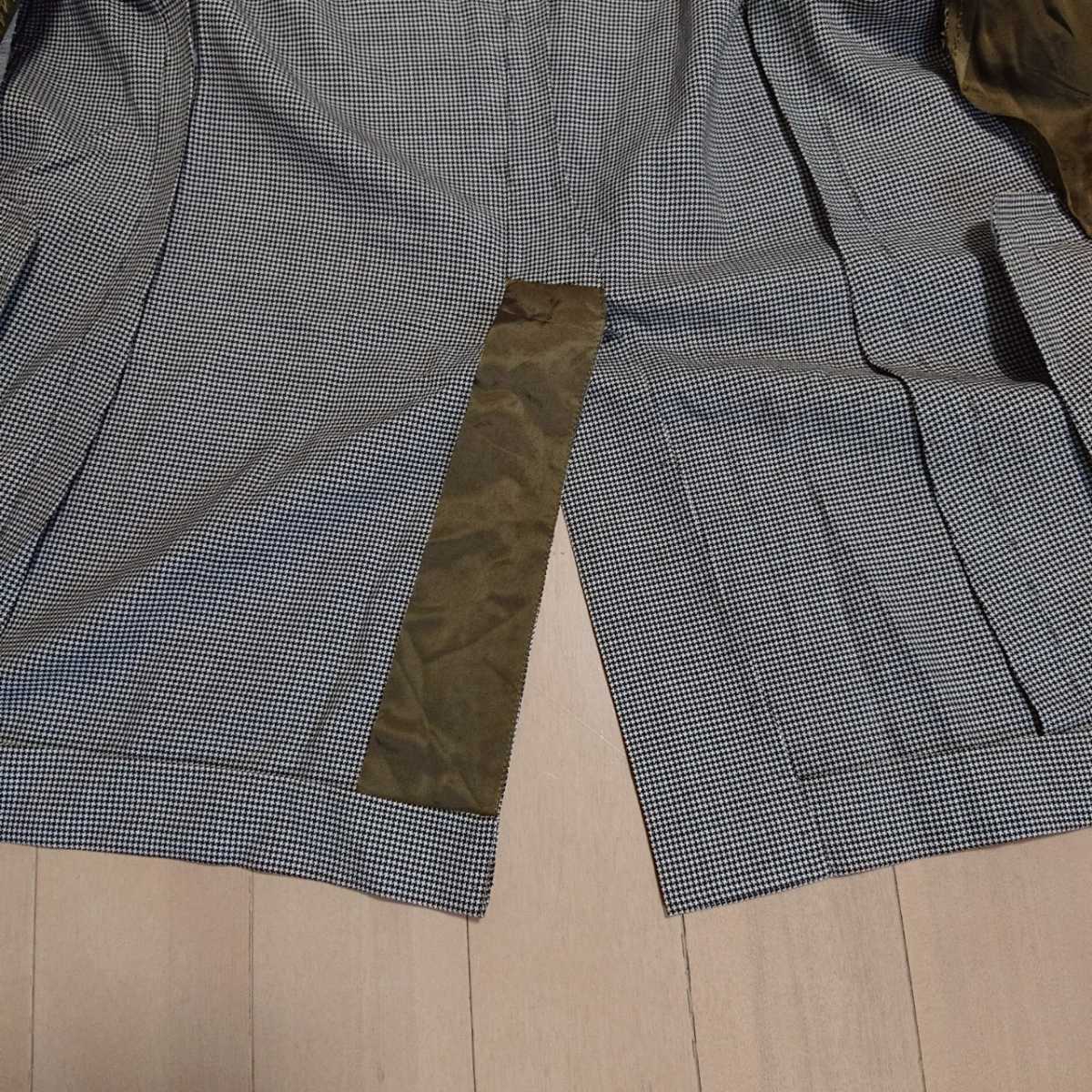 美品【さらりと羽織る春夏】超高級 TOMORROWLAND 44 S 千鳥柄 