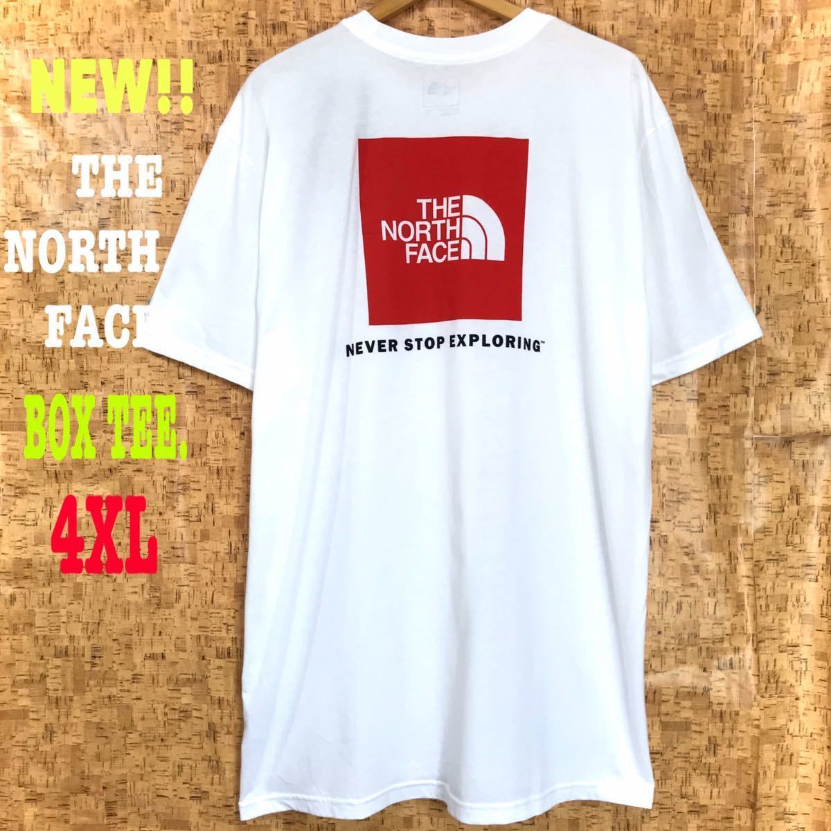新品 4XL相当 ノースフェイス BOXロゴ Tシャツ 白 赤 メンズ 日本未発売 レア ビッグT ビッグサイズ オーバーサイズ ビッグシルエット 5L USA(半袖Tシャツ)｜売買されたオークション情報、yahooの商品 男性用