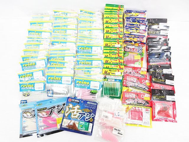 爆買い，送料無料 品 保管品 ワーム 大量 まとめ売り 109点セット DAIWA 月下美人 reins アジリンガー ママワーム じゃこまろ 等 メバル アジ 尾(その他)｜売買されたオークション情報、yahooの商品情報をアーカイ その他