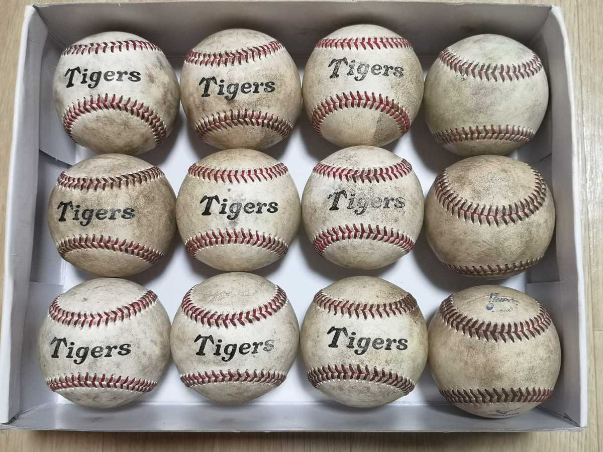阪神タイガース 実使用12球セット 球団ロゴ 練習球ボール 試合球 NPB統一