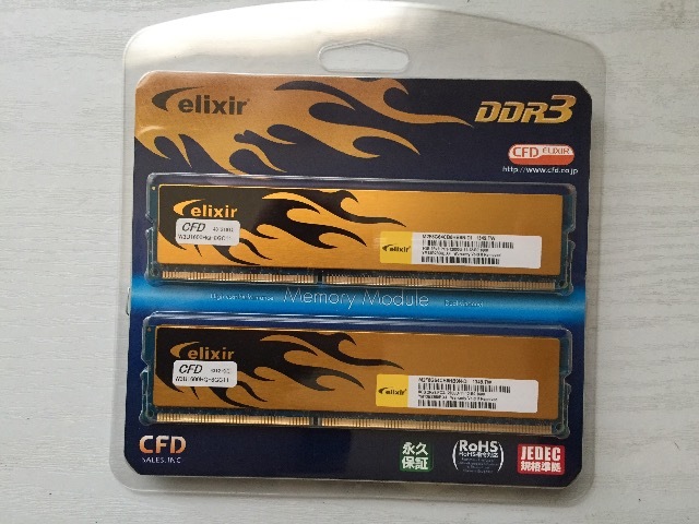 激安注文 美品 Elixir CFD W3U1600HQ-8GC11 DDR3-1600 PC3-12800 8GB×2 (計