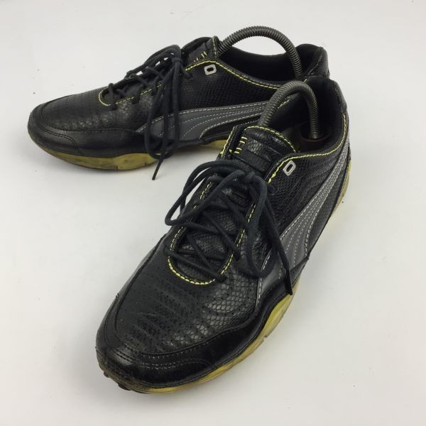 PUMA☆cell meio Leather☆レザー/ランニングシューズ【28.5/黒×黄 