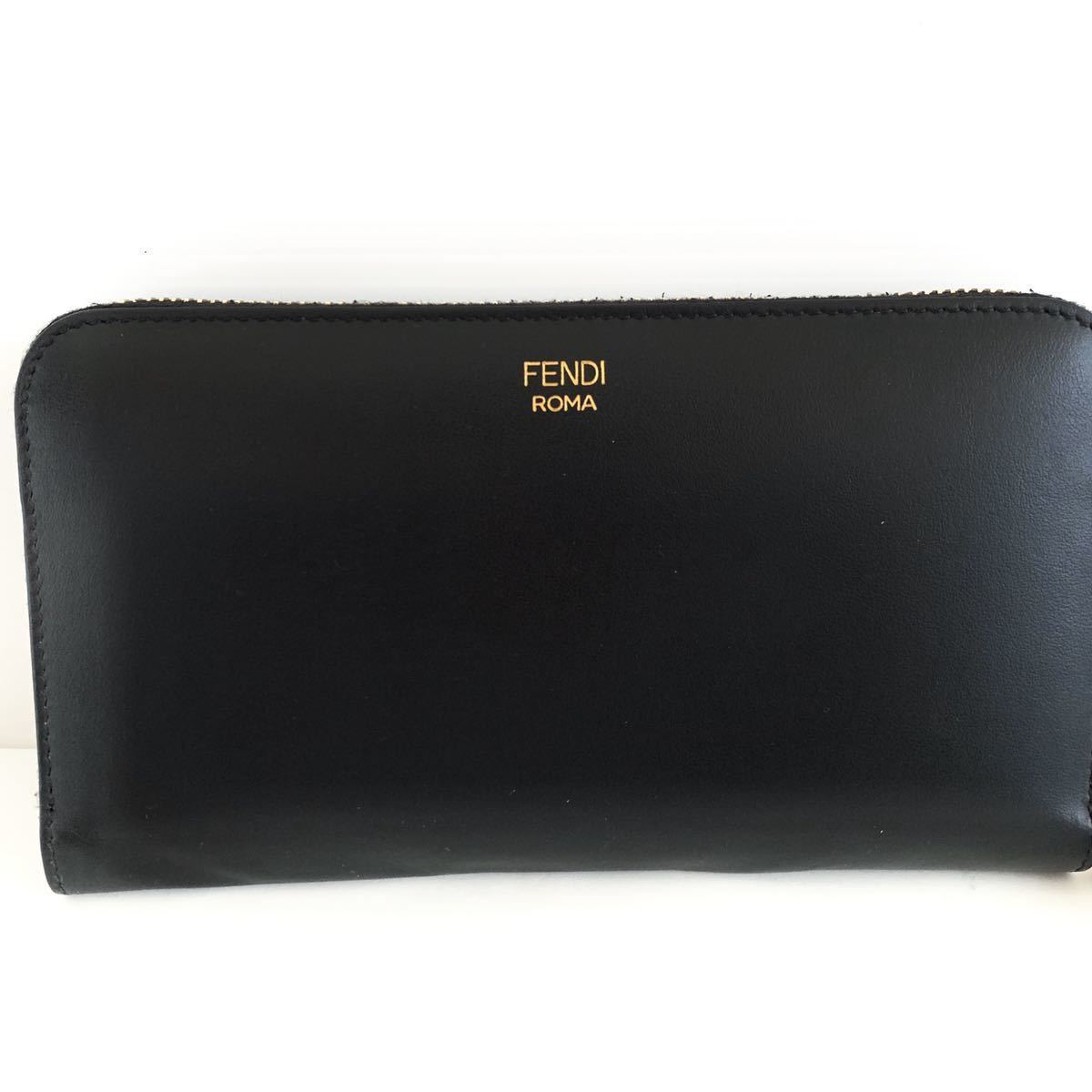 □極美品□ フェンディ FENDI モンスター バッグ バグズ アイ 長財布