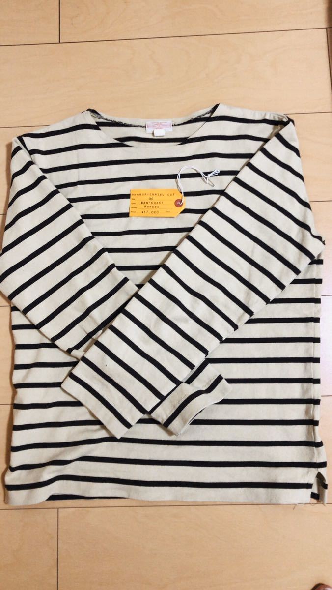 メンズ ATLASTアットラスト即完売Tee 40ボーダー美品