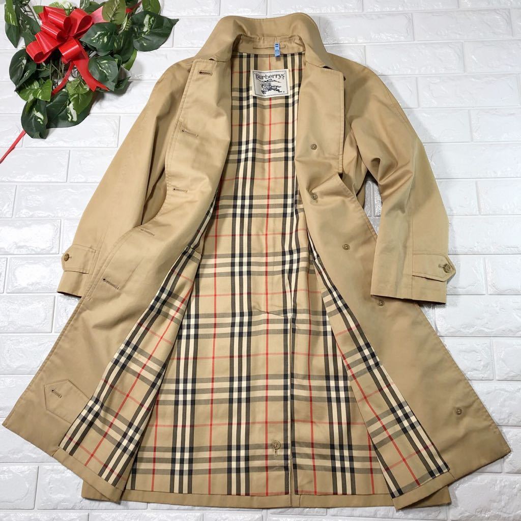 希少 Burberrys バーバリーズ 金ボタンコート ノバチェック フード付き ☆バーバリー/美品！クリーニング済/ノバチェック☆Burberrys ステン
