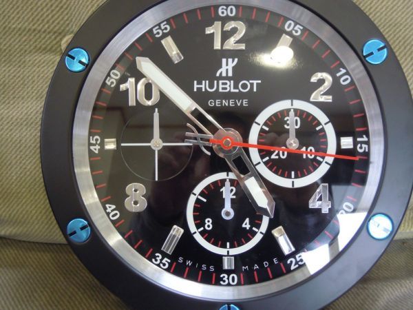 HUBLOT BIGBANG 掛時計 （非売品） 外枠 黒 文字盤 黒Ａ