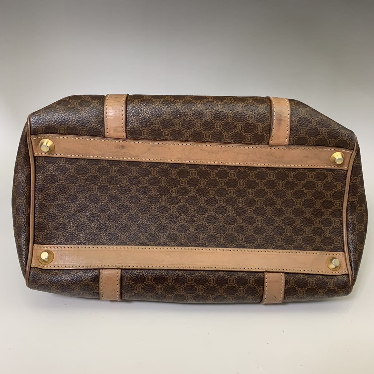 y2k 00s セリーヌ　ミニボストン　ハンドバッグ　マカダム柄　PVCレザー セリーヌ マカダム CELINE PVC ミニボストンバッグ ハンドバッグ