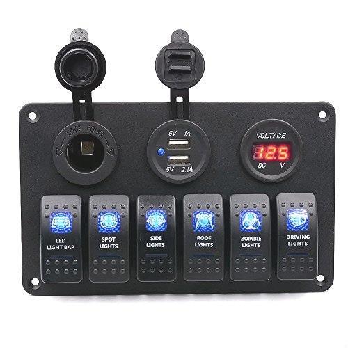 セール，2026 BlueFire DC 12V/24V 防水スイッチパネル マリン ボート キャラバン LED回路 ロッカーパネル 5pin On/Offスイッチ(アクセサリー)｜売買されたオークション情報、yahooの商品情報をアーカイブ公開 - オ アクセサリー