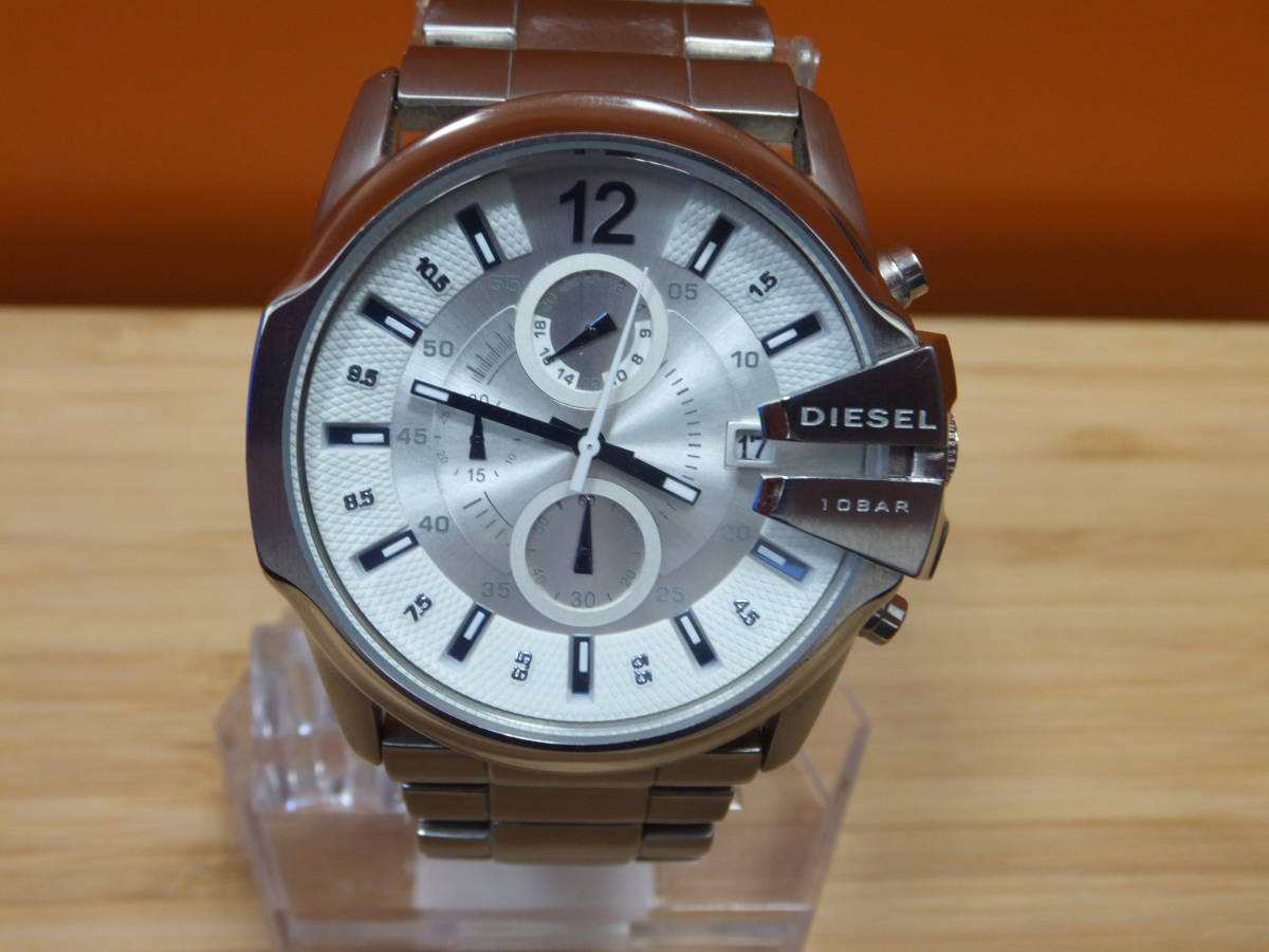 DIESEL クロノグラフ ディーゼル 腕時計 DZ-4181 - 稼働品 メルカリ 