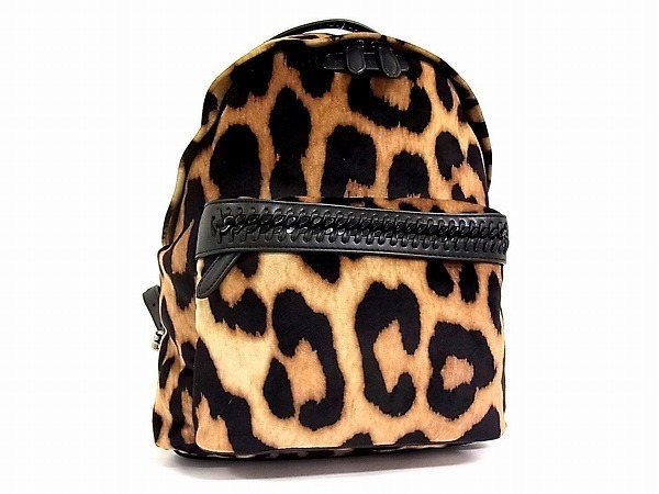 【人気定番，セール】 1円 同様 STELLA McCARTNEY ステラマッカートニー ファラベラ スエード&times;レザー レオパード柄 リュックサック ブラウン系 F5100SG(ステラ・マッカートニー)｜売買されたオークション情報、yahoo ステラ・マッカートニー