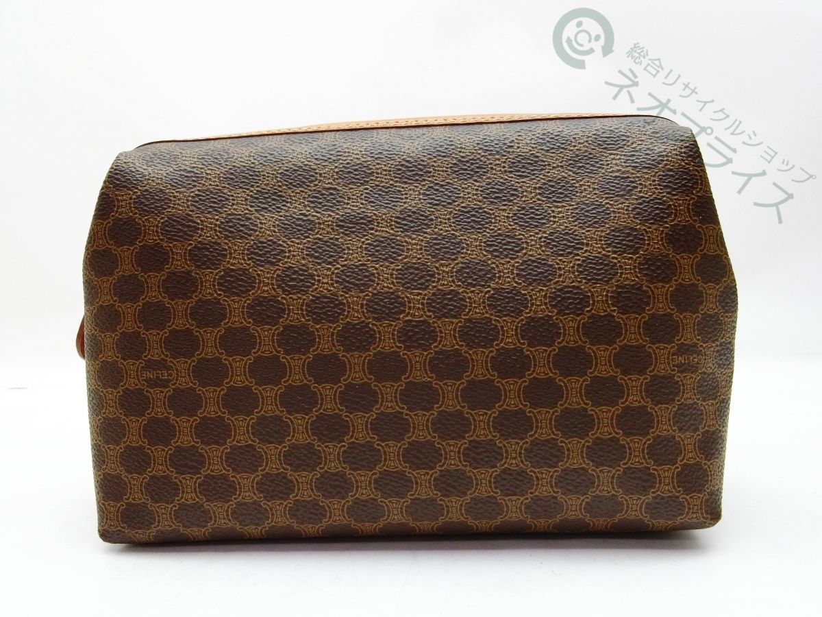 ◇S2580 CELINE セリーヌ マカダム柄 PVC × レザー クラッチ ハンド
