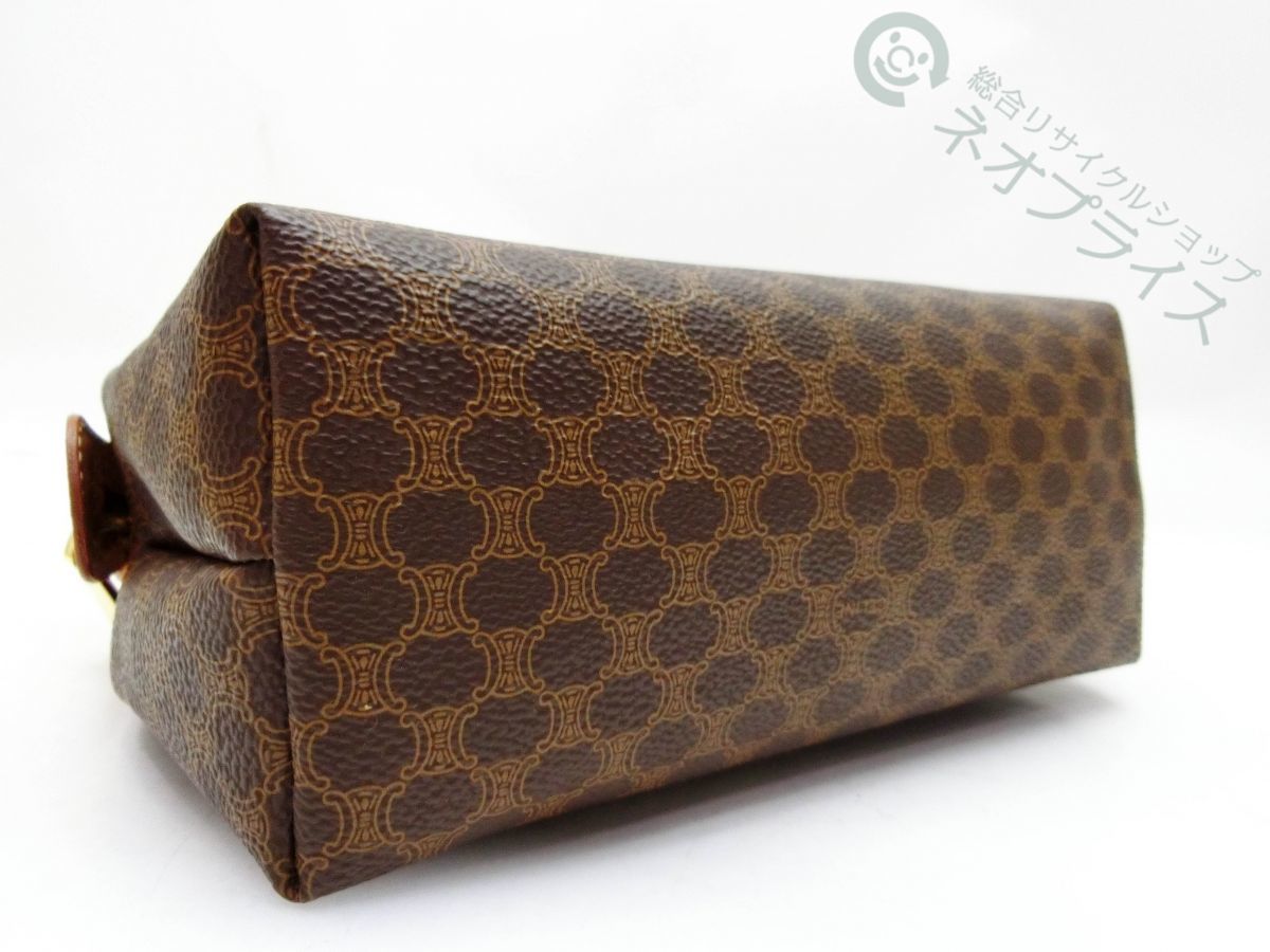 ◇S2580 CELINE セリーヌ マカダム柄 PVC × レザー クラッチ ハンド