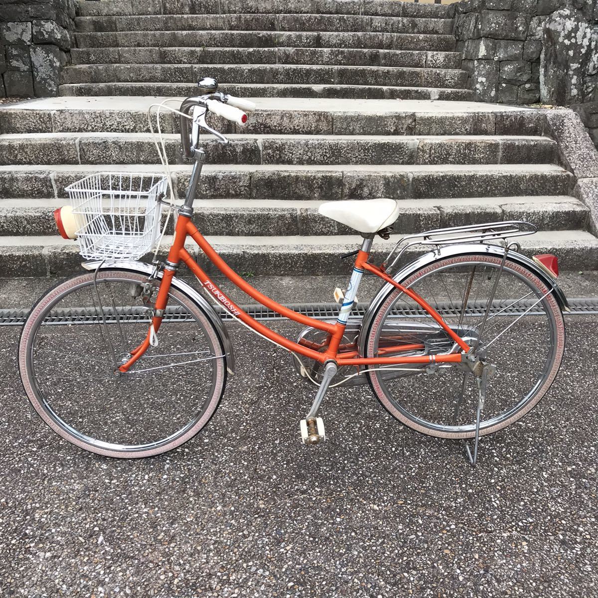ママチャリ 自転車 昭和レトロ インテリア グリーン 緑 当時物 昭和