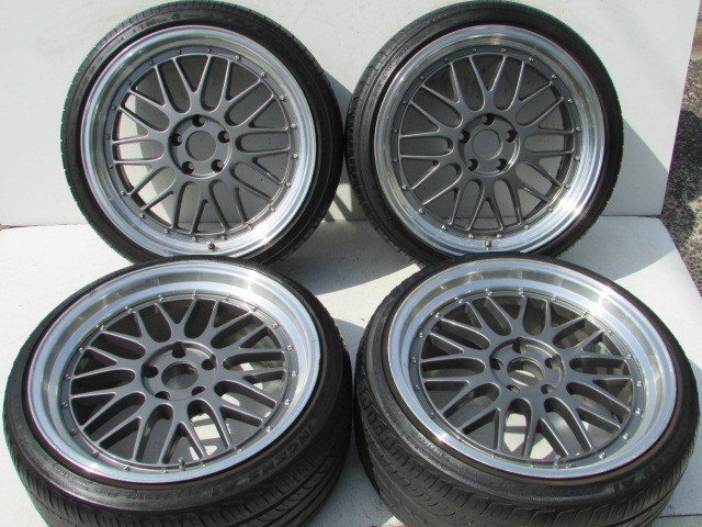 【定番人気，HOT】 メッシュホイール JUNK品 114.3-5H F 19-8.5J/+35 R 19-9.5J/+38 235/35R19 クラウン.マークX.カムリ.ステージア.スカイライン.RX-8(ラジアルタイヤ)｜売買されたオークション情報、yahooの商品情報をアーカイ 5穴