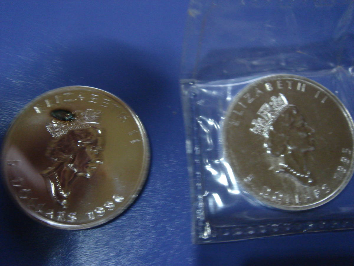 カナダ 5ドル メイプル リーフ銀貨1995 1996 5ドル カナダ 銀貨 1