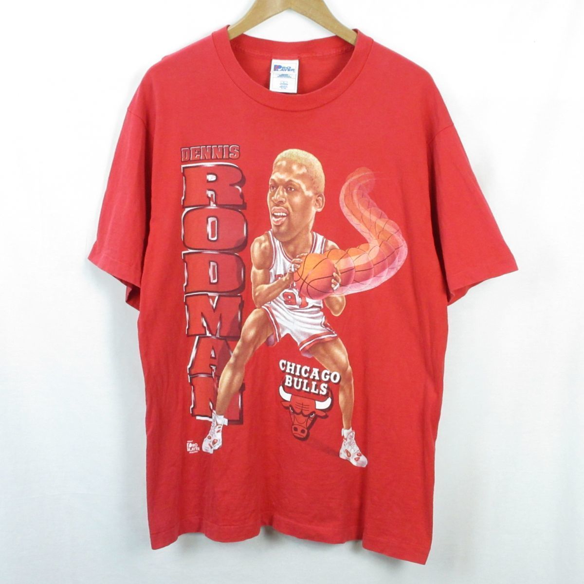 【激レア】 シカゴ・ブルズ Tシャツ NBA PRORLAYER 90s 古着 90s ヴィンテージ USA製 古着 NBA デニス ロッドマン シカゴ ブルズ