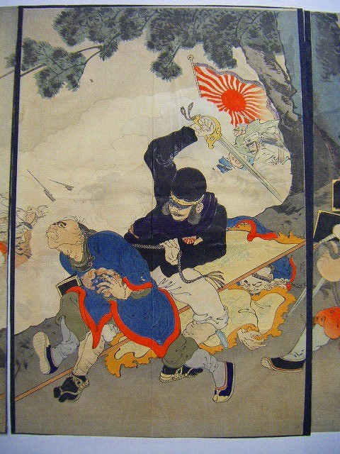 G0123】書画 掛軸 漆芸家 鈴木表朔 墨淡彩 『菊花 采菊東籬下』
