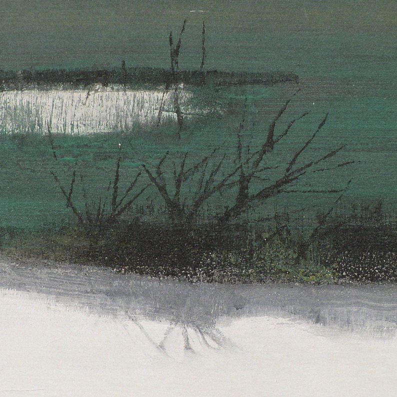 共シール 額装 12号 彩色 日本画 約10号 真作WISHRay 真作