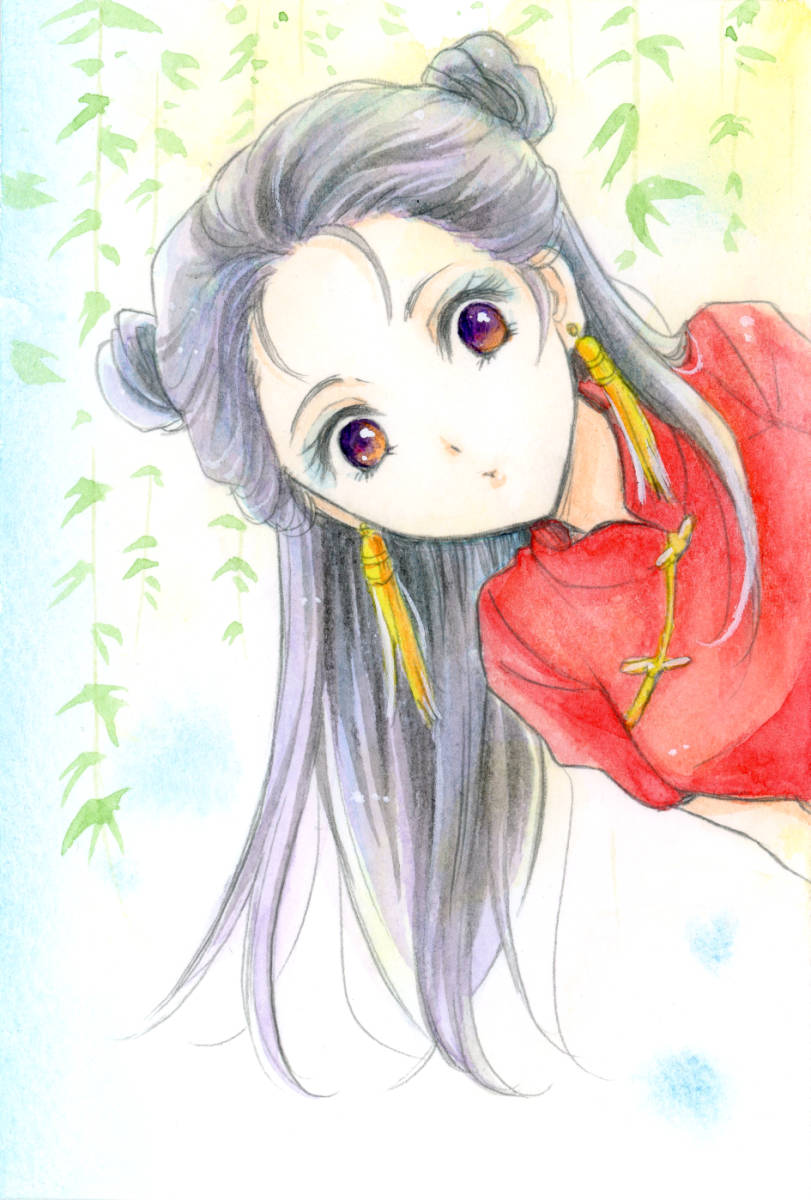 手描きイラスト オリジナル チャイナな美少女１ ポストカード 透明水彩 手描きイラスト 売買されたオークション情報 Yahooの商品情報をアーカイブ公開 オークファン Aucfan Com