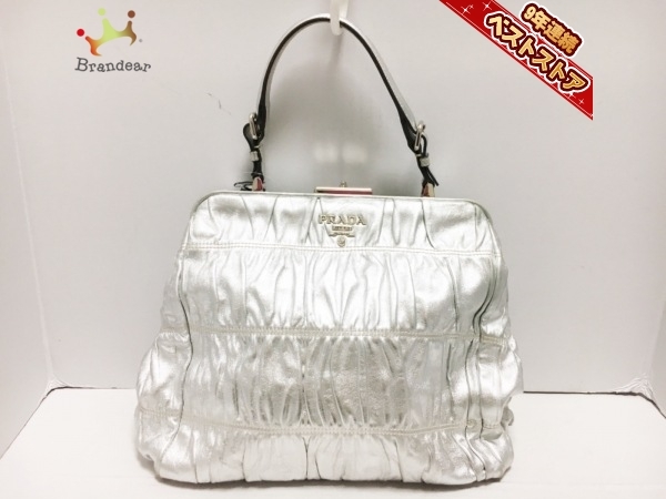 プラダ PRADA ハンドバッグ - レザー シルバー バッグ