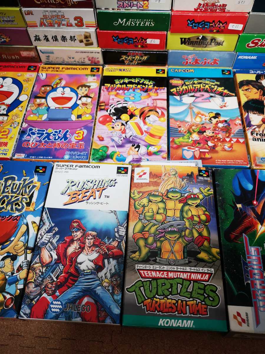 レア多数sfc箱付き大量９０本セット タートルズ ミッキーとドナルド マジカルアドベンチャー3 鉄球ファイト ジャングルウォーズ2他 アクション 売買されたオークション情報 Yahooの商品情報をアーカイブ公開 オークファン Aucfan Com