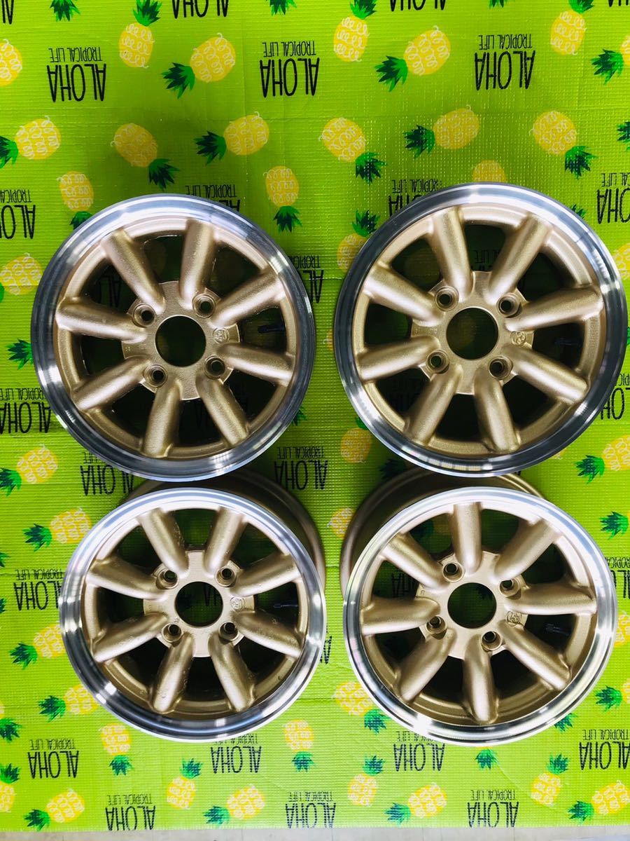 ワタナベ 13インチ 中古アルミホイール 4本 : 13インチの通販 レア 2本