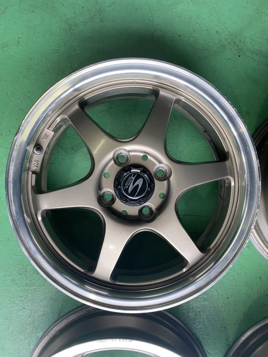 S-HOLD エスホールド　アルミホイール　15インチ　5J 4穴　4本セット S-HOLD 15インチ エスホールド アルミホイール｜ 15×6J 0