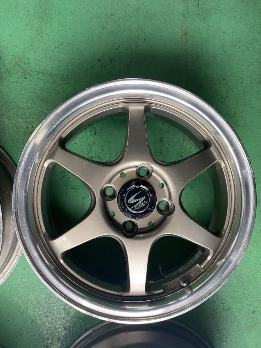 S-HOLD エスホールド　アルミホイール　15インチ　5J 4穴　4本セット S-HOLD 15インチ エスホールド アルミホイール｜ 15×6J 0