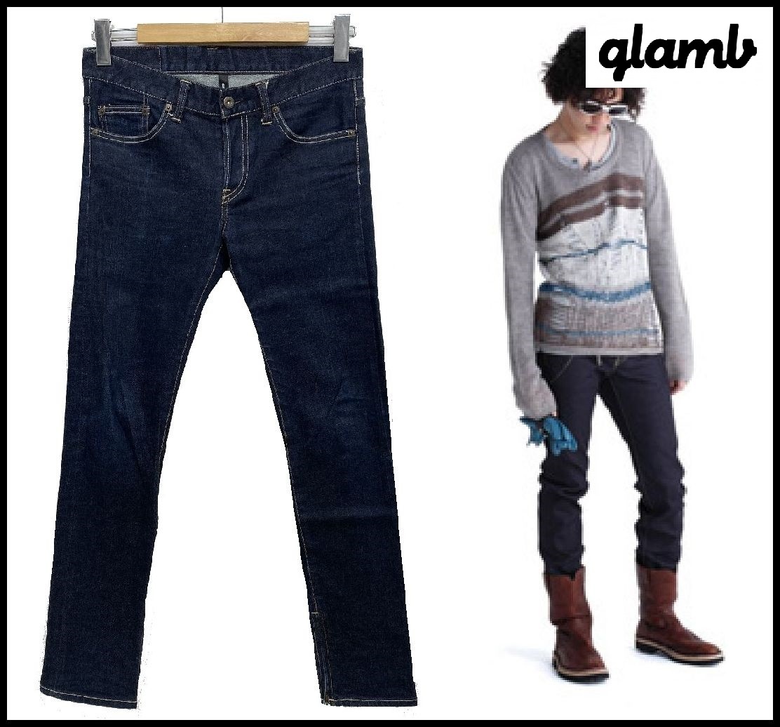 品質保証，大得価 glamb グラム Grand denim tight 濃紺 リジッド 裾 