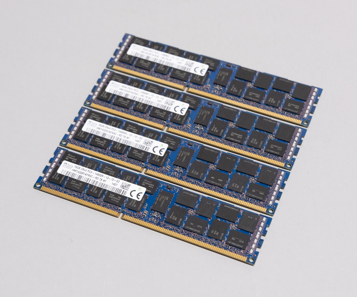 合計64GB(16GBx4) DDR3-1866 ECC XeonやMacPro 64GB OWC Memory for