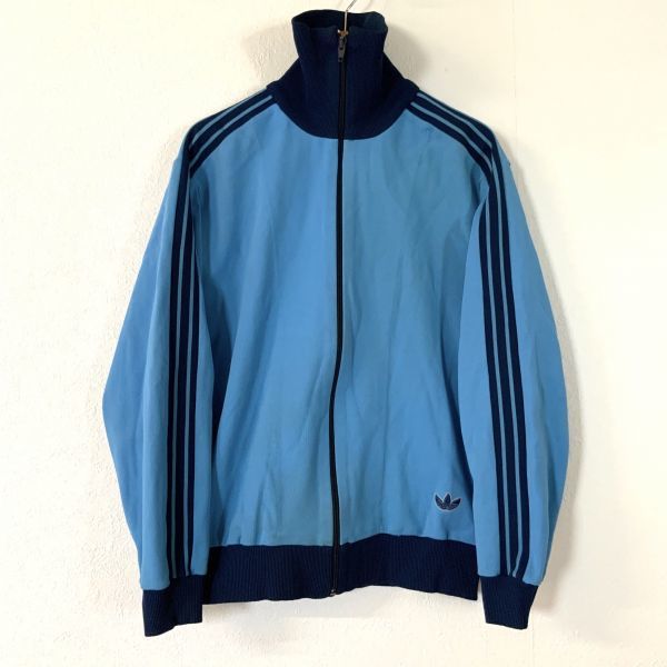 新作登場，安い 70s 70年代 西ドイツタグ adidas アディダス スリーライン トラックトップ ジャージ メンズ サイズ2 M ブルー 青(アディダス)｜売買されたオークション情報、yahooの商品情報をアーカイブ公開 - ジャージ