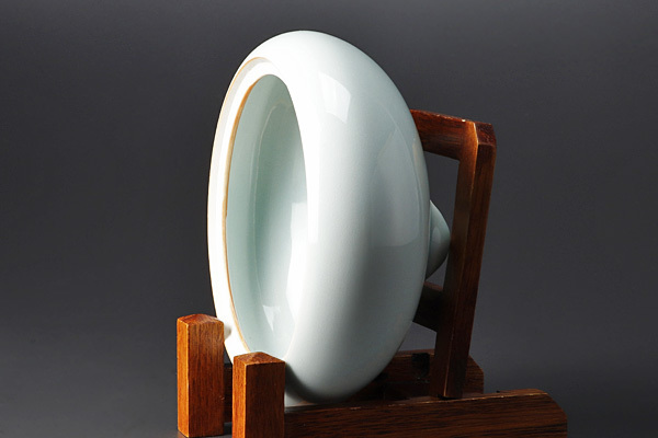 【古美味】相馬晃造 青白磁香炉 茶道具 保証品 uOI9_4