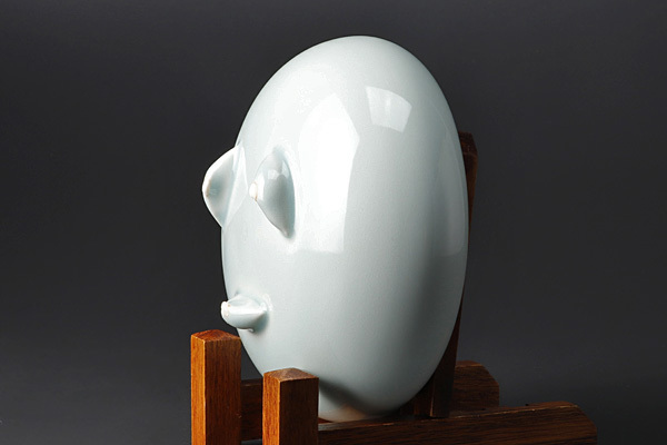 【古美味】相馬晃造 青白磁香炉 茶道具 保証品 uOI9_5