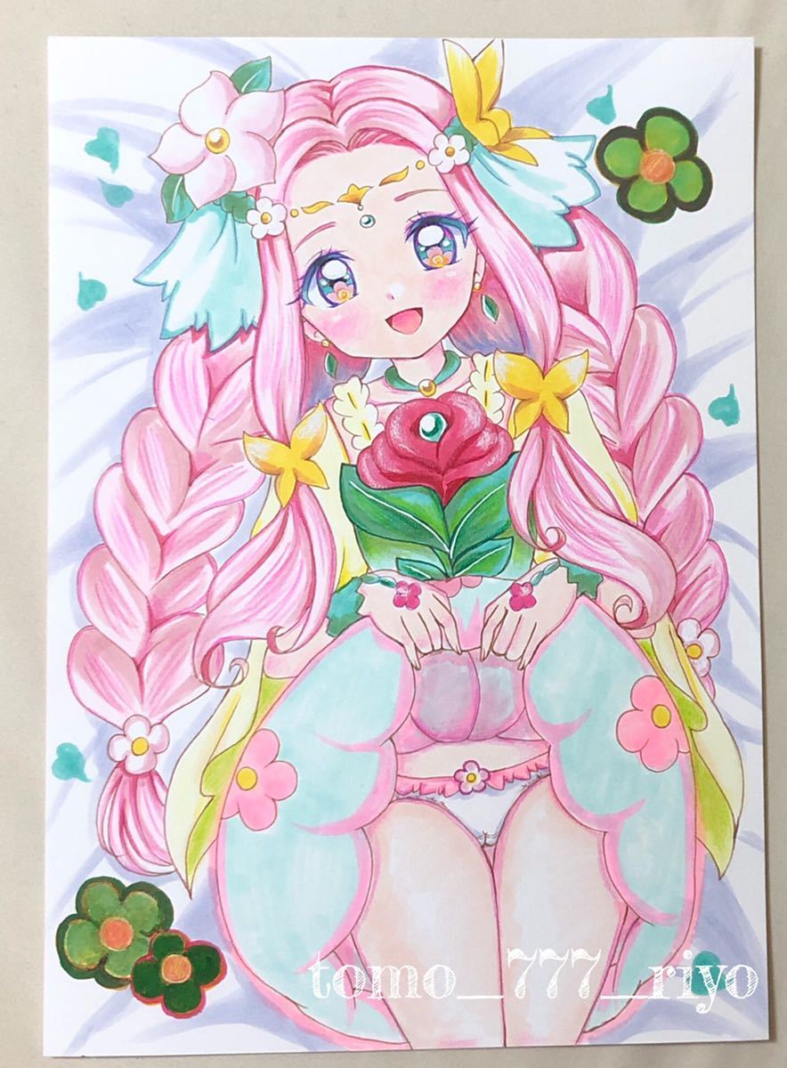 同人手描きイラスト【魔法つかいプリキュア】キュアフェリーチェ A4