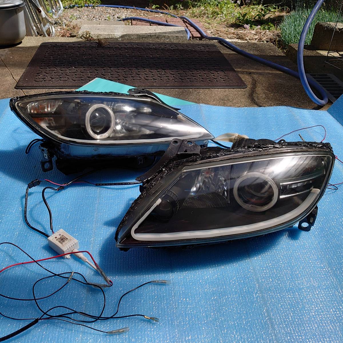 SE3P RX-8 前期 ヘッドライト 左右セット 加工品 流れるウインカー