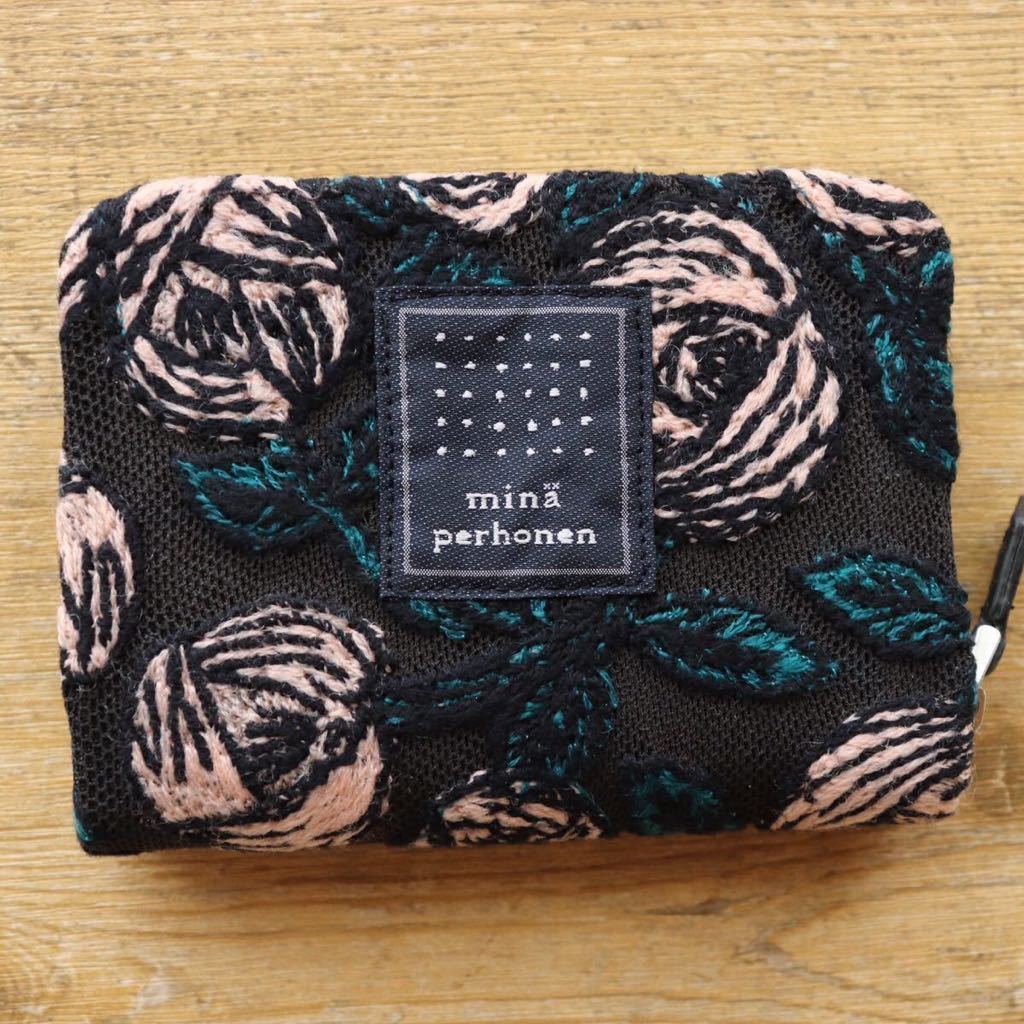 ミナペルホネン rosy 長財布 ハンドメイド ブルー ミナペルホネン rosy