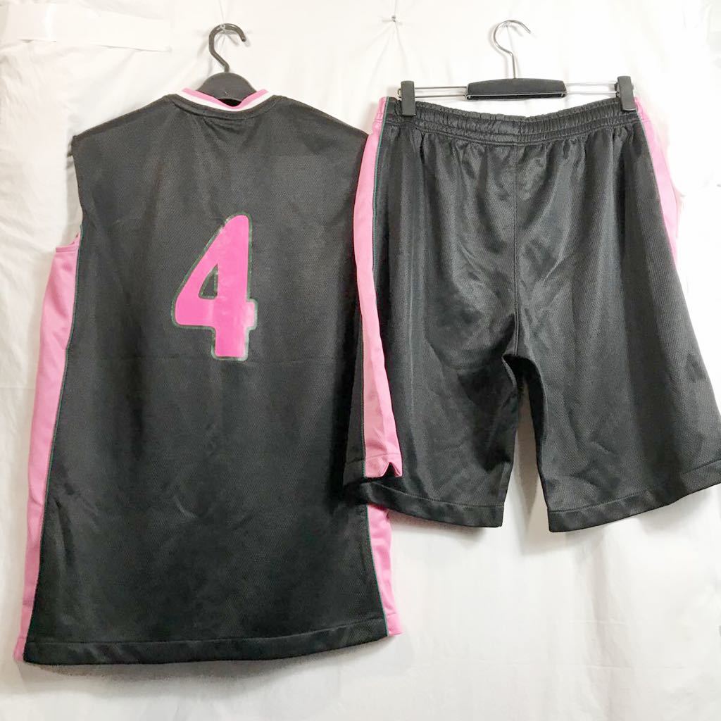 東芝スコーピオンズ TOSHIBA scorpions 女子バスケットボール 支給 着用 #4 公式戦用 ユニフォーム 上下セット バスパン バスケパンツ