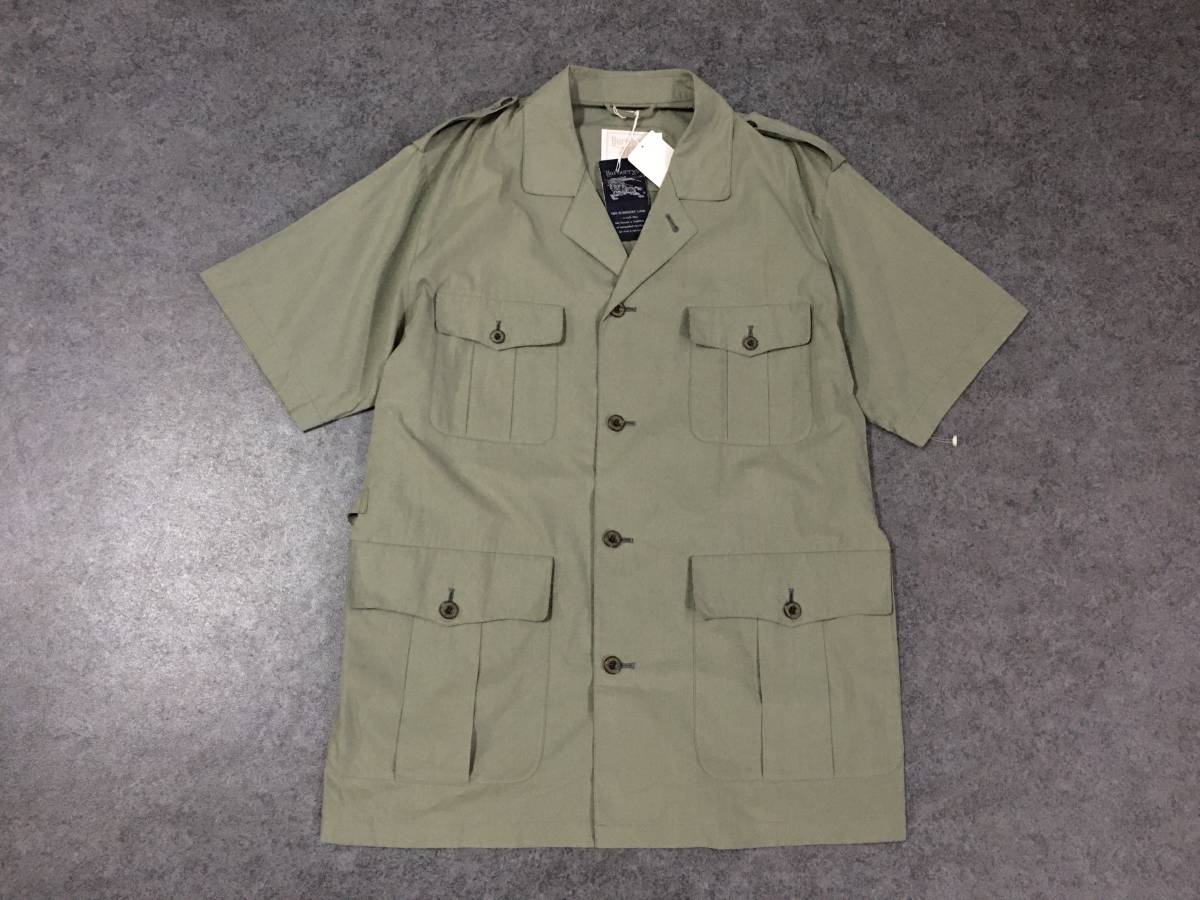 J387 新品 訳あり バーバリー Burberrys 薄手 半袖 サファリジャケット 